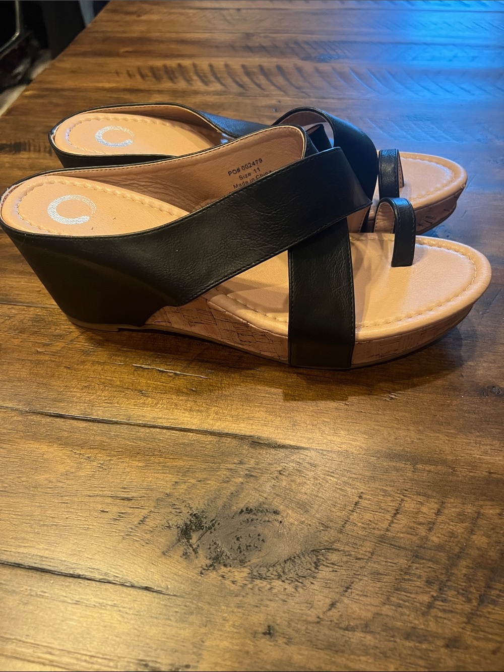 Journee Collection Rayna Wedge Sandals Size 11 - Picture 5 of 9